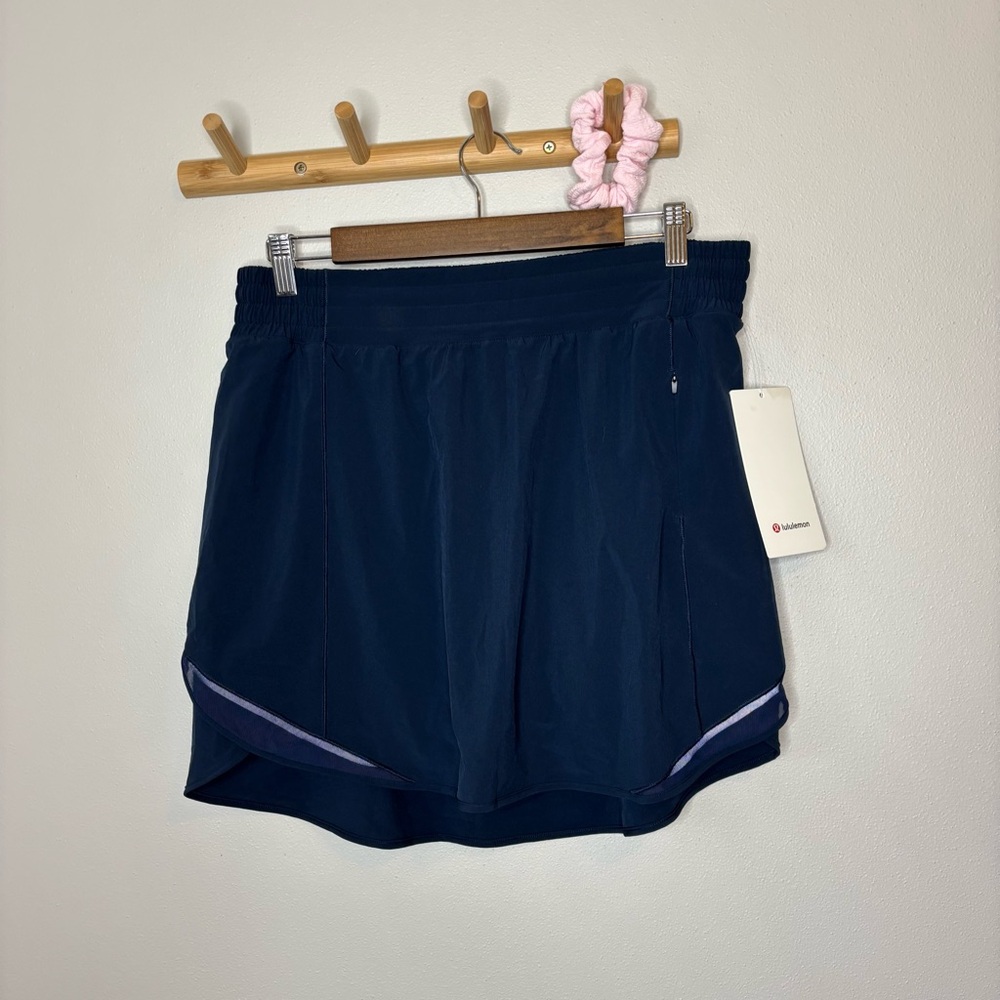 NWT Lululemon Hotty Hot high rise skirt true navy size 12